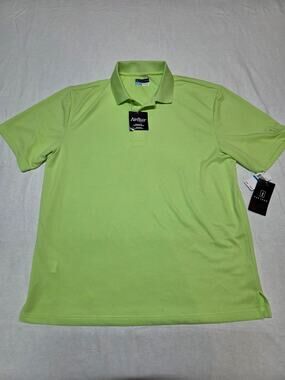 PGA Tour Men's Lime Green Airflux Polo
